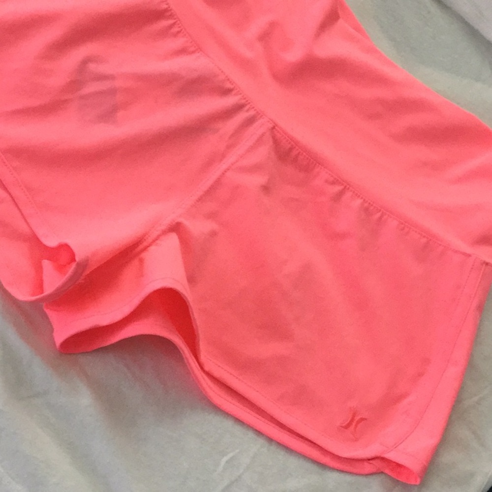 Hot Coral Pink Hurley Foldover Boardshorts